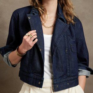 Banana Republic Amelia Denim Jacket Petite Large NEW WITH TAGS